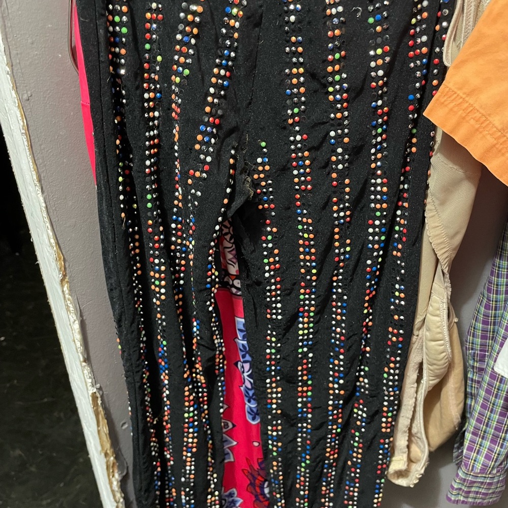 Hot & Delicious Black Skirt with Multicolored Studs
